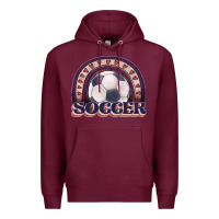 Burgundy soccer rainbow Premium Hoodie - JahusDesignShop