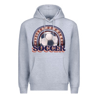 Heather Grey soccer rainbow Premium Hoodie - JahusDesignShop
