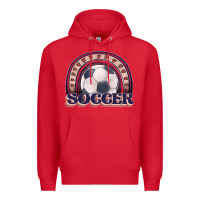 Red soccer rainbow Premium Hoodie - JahusDesignShop