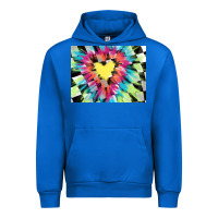Cobalt tie dye hearth shaped race flag background 3200x2400 Urban Hoodie - AdoDesignShop