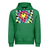 Emerald tie dye hearth shaped race flag background 3200x2400 Urban Hoodie - AdoDesignShop