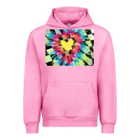 Fuchsia Pink tie dye hearth shaped race flag background 3200x2400 Urban Hoodie - AdoDesignShop