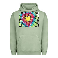 Pigment Oil Green tie dye hearth shaped race flag background 3200x2400 Urban Hoodie - AdoDesignShop