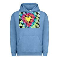 Pigment Pebble Blue tie dye hearth shaped race flag background 3200x2400 Urban Hoodie - AdoDesignShop