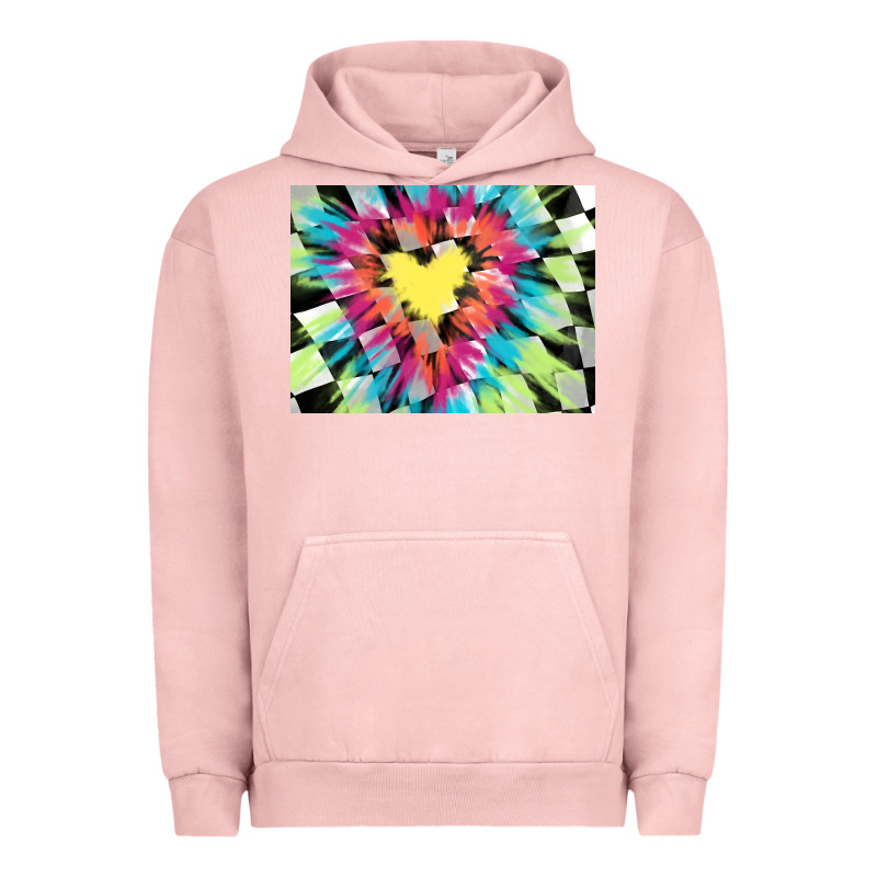 Tie Dye Hearth Shaped Race Flag Background 3200x2400 Urban Hoodie by AdoDesignShop | Teevron