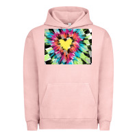 Pigment Salmon tie dye hearth shaped race flag background 3200x2400 Urban Hoodie - AdoDesignShop