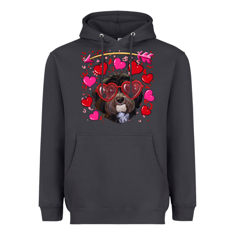 Valentine's Day Havanese Dog Heavyweight Hoodie by RanaPortraitStore | Teevron
