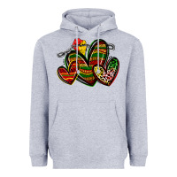 Heather Grey juneteenth hearts Heavyweight Hoodie - Zillion Design Studio