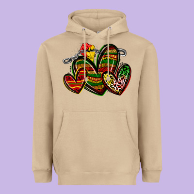 Heavyweight Hoodie juneteenth hearts