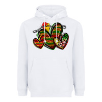 White juneteenth hearts Heavyweight Hoodie - Zillion Design Studio