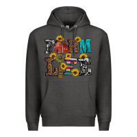 Charcoal Heather western farm life Premium Hoodie - Artiststas