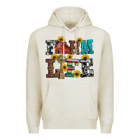 Oatmeal Heather western farm life Premium Hoodie - Artiststas