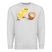 Dove Grey chick with egg Premium Sweatshirt - RanaPortraitStore