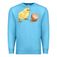 Ocean Blue chick with egg Premium Sweatshirt - RanaPortraitStore