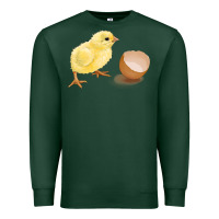 Sports Green chick with egg Premium Sweatshirt - RanaPortraitStore