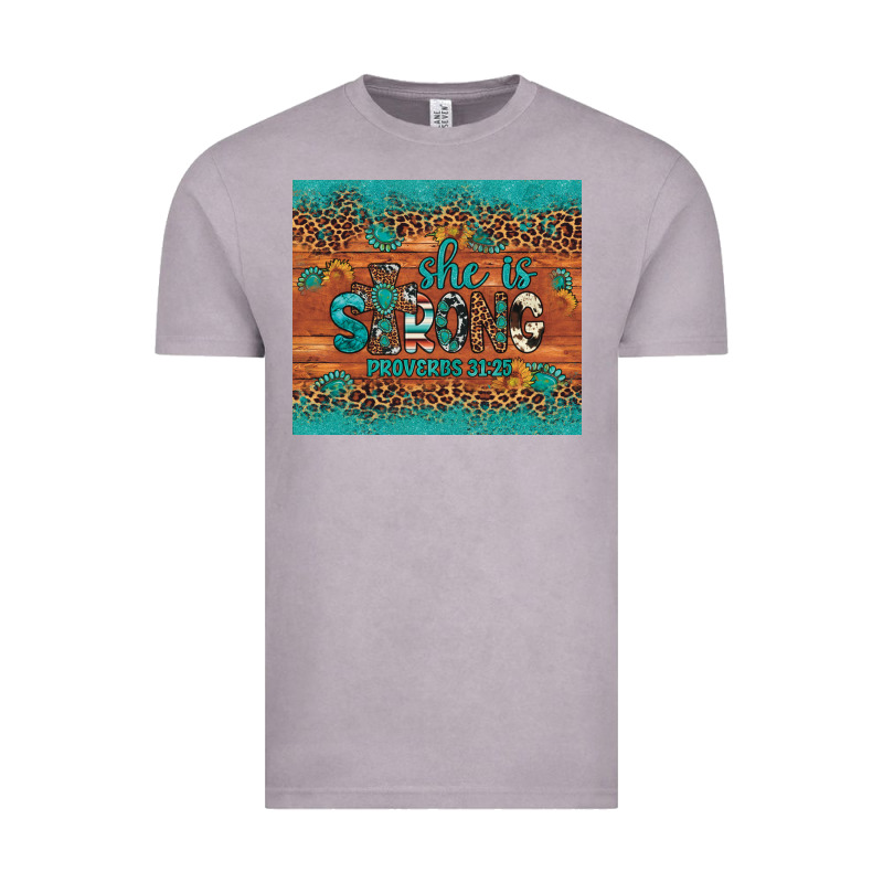 She Is Strong Gemstone Sunflower Leopard Vintage Tee by Artiststas | Teevron