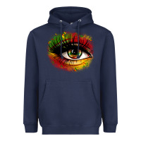 Navy juneteenth eye Heavyweight Hoodie - Zillion Design Studio
