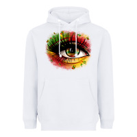 White juneteenth eye Heavyweight Hoodie - Zillion Design Studio