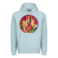 Blue Mist christmas champagne bottle and champagne's Premium Hoodie - AdoDesignShop