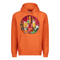 Carrot christmas champagne bottle and champagne's Premium Hoodie - AdoDesignShop