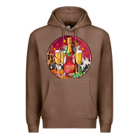 Chestnut christmas champagne bottle and champagne's Premium Hoodie - AdoDesignShop