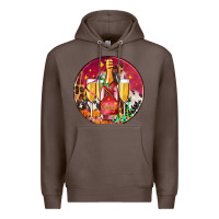 Coffee christmas champagne bottle and champagne's Premium Hoodie - AdoDesignShop