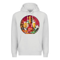 Dove Grey christmas champagne bottle and champagne's Premium Hoodie - AdoDesignShop