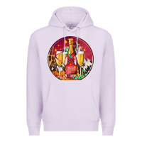 Lilac christmas champagne bottle and champagne's Premium Hoodie - AdoDesignShop