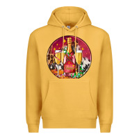 Mustard christmas champagne bottle and champagne's Premium Hoodie - AdoDesignShop