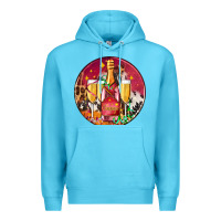 Ocean Blue christmas champagne bottle and champagne's Premium Hoodie - AdoDesignShop