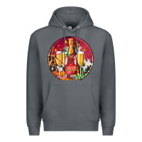 Rock christmas champagne bottle and champagne's Premium Hoodie - AdoDesignShop