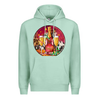 Seafoam christmas champagne bottle and champagne's Premium Hoodie - AdoDesignShop
