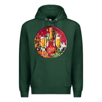 Sports Green christmas champagne bottle and champagne's Premium Hoodie - AdoDesignShop