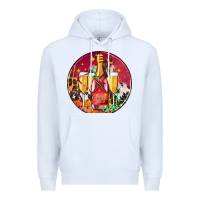 White christmas champagne bottle and champagne's Premium Hoodie - AdoDesignShop
