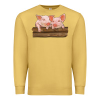 Antique Gold barn pigs Premium Sweatshirt - RanaPortraitStore