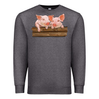 Charcoal Heather barn pigs Premium Sweatshirt - RanaPortraitStore