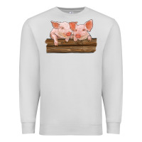 Dove Grey barn pigs Premium Sweatshirt - RanaPortraitStore