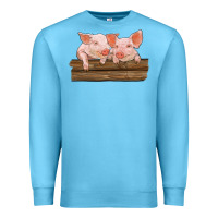 Ocean Blue barn pigs Premium Sweatshirt - RanaPortraitStore