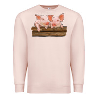 Pale Pink barn pigs Premium Sweatshirt - RanaPortraitStore
