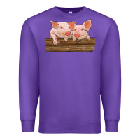 Purple barn pigs Premium Sweatshirt - RanaPortraitStore