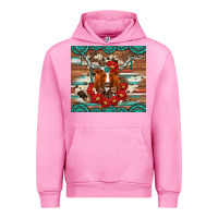 Fuchsia Pink longhorn with gemstone Urban Hoodie - Artiststas