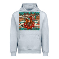 Heather Grey longhorn with gemstone Urban Hoodie - Artiststas