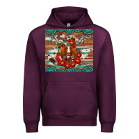 Mauve Wine longhorn with gemstone Urban Hoodie - Artiststas