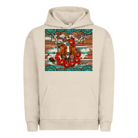 Pigment French Oak longhorn with gemstone Urban Hoodie - Artiststas