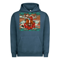 Pigment Midnight Navy longhorn with gemstone Urban Hoodie - Artiststas