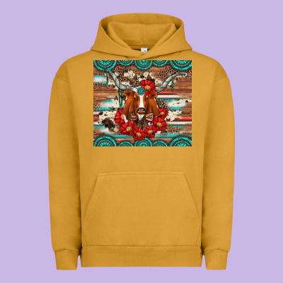 Longhorn With Gemstone Urban Hoodie Designed By Artiststas