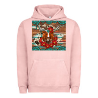 Pigment Salmon longhorn with gemstone Urban Hoodie - Artiststas