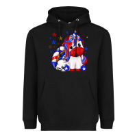 Black 4th of july american unicorn Heavyweight Hoodie - texasbilliewilder