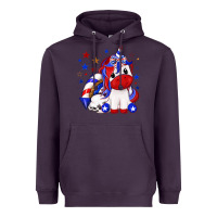 4th Of July American Unicorn Heavyweight Hoodie | Teevron