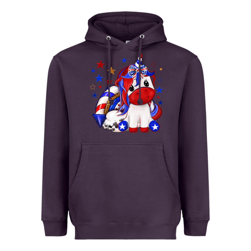 4th Of July American Unicorn Heavyweight Hoodie by texasbilliewilder | Teevron